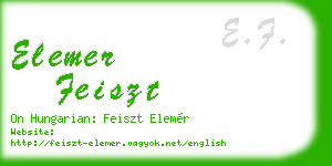 elemer feiszt business card