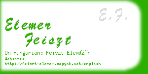 elemer feiszt business card